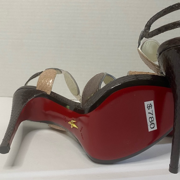 Cesare Paciotti multicolor snake skin high heel platform. Lucite in between . - Picture 5 of 7